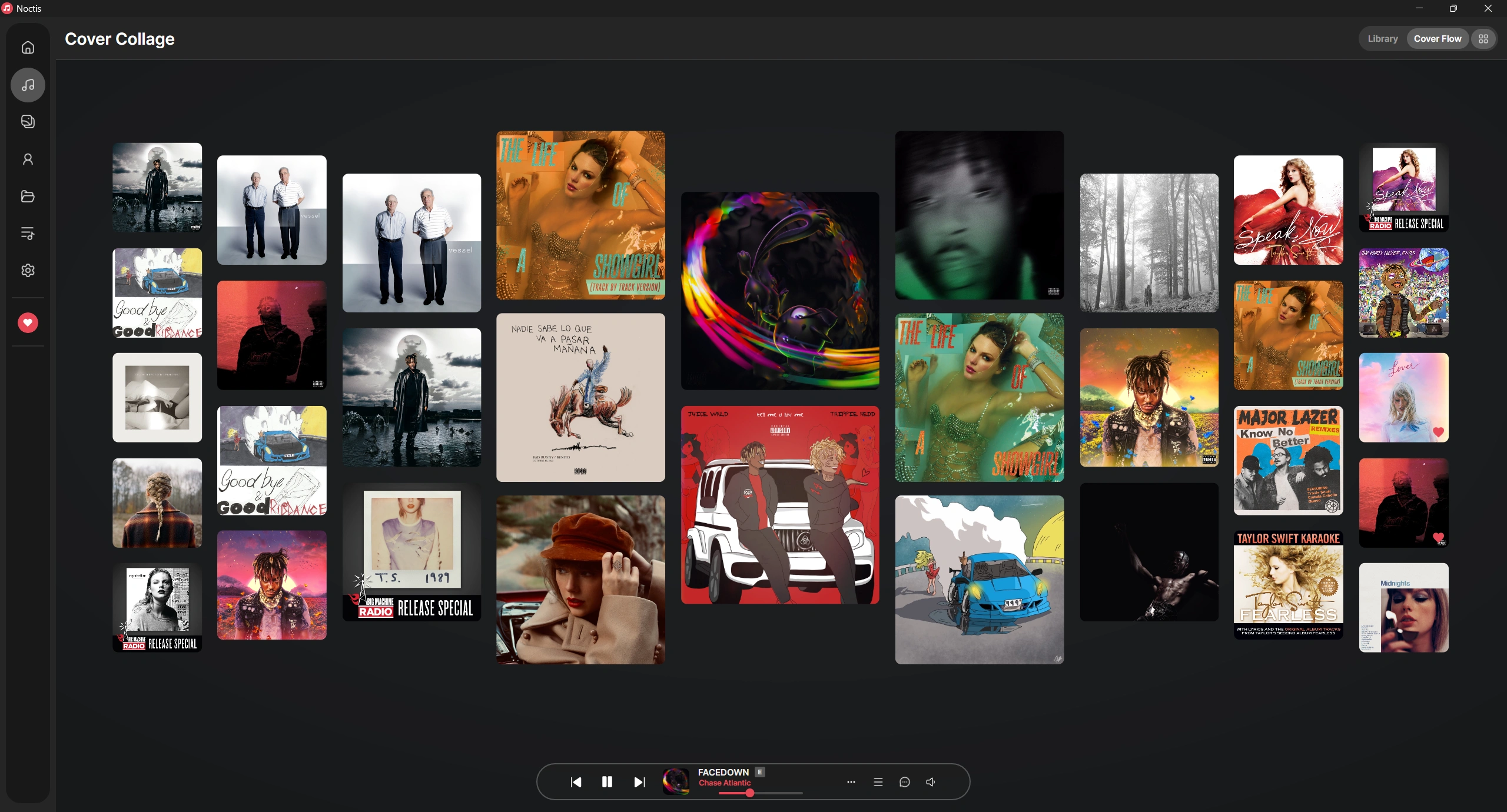 Noctis Cover Collage: a constellation of album covers.